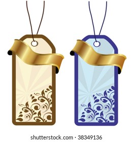 Vector floral tags