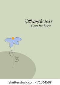 vector floral template for abstract greeting card