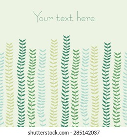 Vector floral template, banner with text for cards, invitations