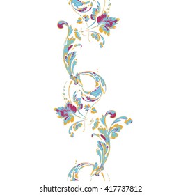 Vector floral texture pattern with flowers.Watercolor floral pattern.Seamless pattern can be used for wallpaper,pattern fills,web page background,surface textures