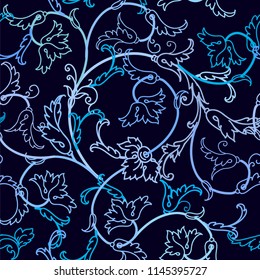 Vector floral texture pattern.Seamless pattern can be used for wallpaper,pattern fills,web page background,surface textures