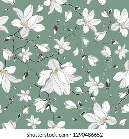Vector floral texture pattern.Seamless pattern can be used for wallpaper,pattern fills,web page background,surface textures