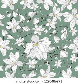 Vector floral texture pattern.Seamless pattern can be used for wallpaper,pattern fills,web page background,surface textures