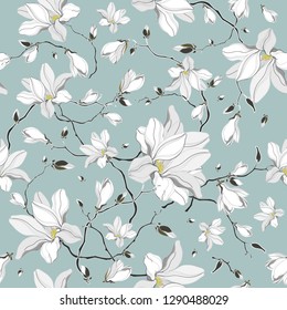 Vector floral texture pattern.Seamless pattern can be used for wallpaper,pattern fills,web page background,surface textures