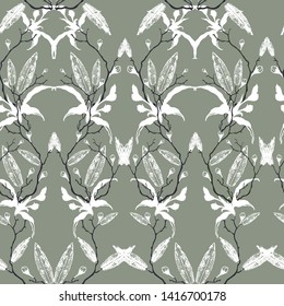 Vector floral texture pattern.Seamless pattern can be used for wallpaper,pattern fills,web page background,surface textures