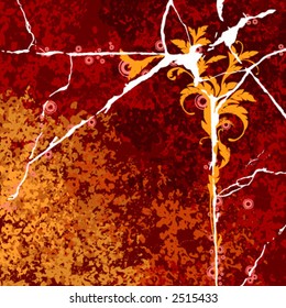 Vector Floral Textured Background