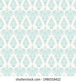 Vector Floral textured print. Damask Seamless vintage pattern. Can be used for wallpaper, fabric, invitation