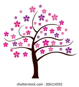 vector floral tree