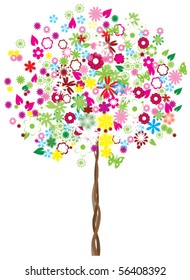 vector floral tree