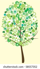 vector floral tree