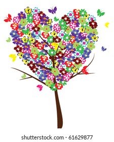 vector floral tree