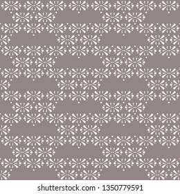 Vector Floral Triangles on Cocoa Brown seamless pattern background.