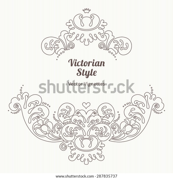 Vector\
floral vignette in Victorian style. Ornate element for design.\
Place for text. Ornament for wedding invitations, birthday and\
greeting cards, certificate. Lace line art\
decor.