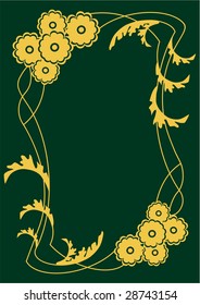 Vector floral vintage frame