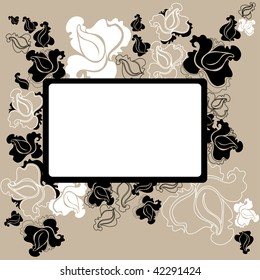 Vector Floral vintage frame  (From my "Floral collection")
