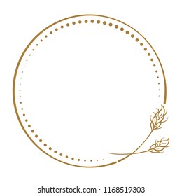Vector de marco vintage floral sobre fondo blanco.