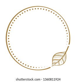 Vector floral vintage frame on a white background.