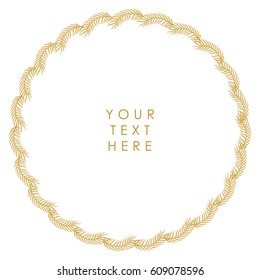Vector floral vintage frame on a white background.