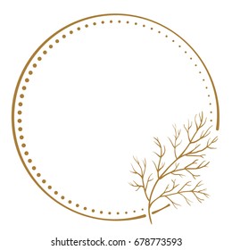 Vector floral vintage frame on a white background.