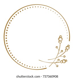 Vector floral vintage frame on a white background.