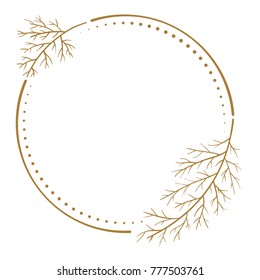 Vector floral vintage frame on a white background.