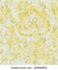 Vector Floral vintage rustic seamless pattern. Background can be used for wallpaper, fills, web page, surface textures.