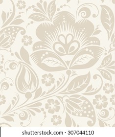 Vector Floral vintage rustic seamless pattern. Background can be used for wallpaper, fills, web page, surface textures.