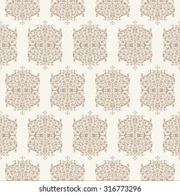 Vector Floral vintage rustic seamless pattern. Background can be used for wallpaper, fills, web page, surface textures.