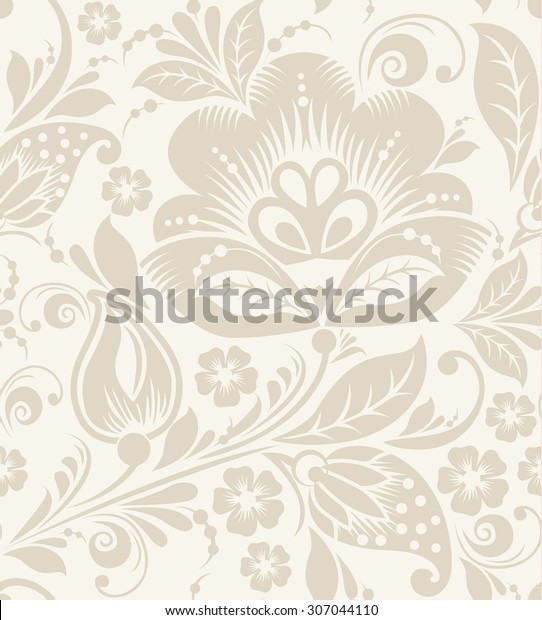 Vector Floral Vintage Rustic Seamless Pattern Stock Vector Royalty Free 307044110