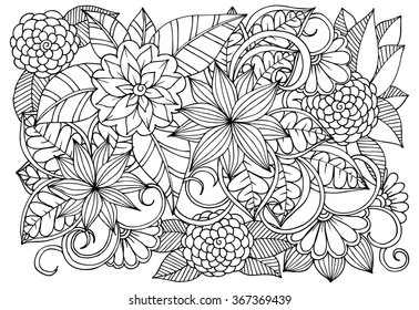 Vector floral wallpaper