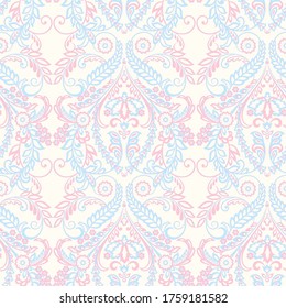 Vektorflorale Tapete. Klassische barocke Blumendekoration. Nahtloses Vintage-Muster