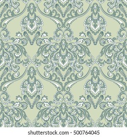 Vector floral wallpaper. Classic Baroque floral ornament. Seamless vintage pattern