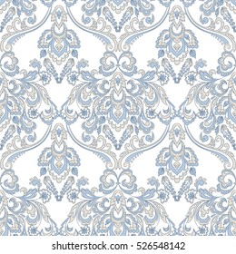 Vector floral wallpaper. Classic Baroque floral ornament. Seamless vintage pattern