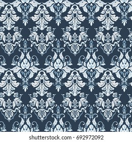 Vector floral wallpaper. Classic Baroque floral ornament. Seamless vintage pattern