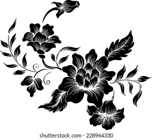 Vector floral wallpaper.Abstract summer.