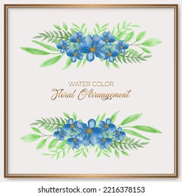 Vector floral watercolor frame collection