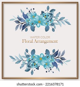 Vector floral watercolor frame collection