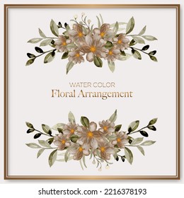 Vector floral watercolor frame collection