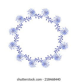 Vector floral watercolor frames