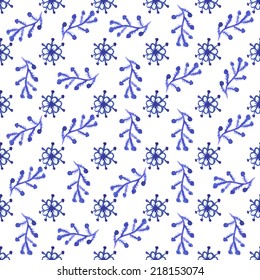 Vector floral watercolor pattern