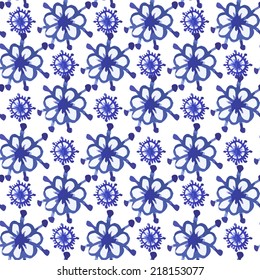 Vector floral watercolor pattern