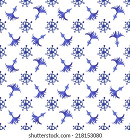 Vector floral watercolor pattern
