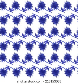 Vector floral watercolor pattern