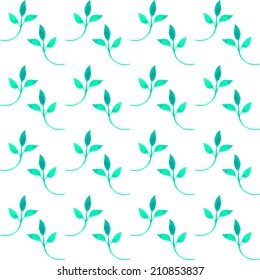 Vector floral watercolor pattern. Floral pattern. Original floral background. Blue flowers pattern. Seamless background.