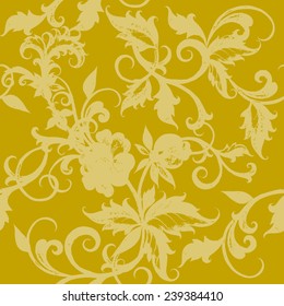 Vector floral watercolor texture pattern with flowers.Watercolor floral pattern.Seamless pattern can be used for wallpaper,pattern fills,web page background,surface textures
