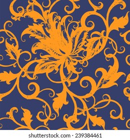 Vector floral watercolor texture pattern with flowers.Watercolor floral pattern.Seamless pattern can be used for wallpaper,pattern fills,web page background,surface textures