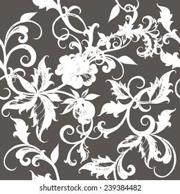 Vector floral watercolor texture pattern with flowers.Watercolor floral pattern.Seamless pattern can be used for wallpaper,pattern fills,web page background,surface textures