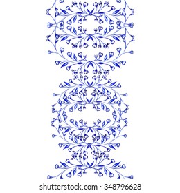 Vector floral watercolor texture pattern with flowers.Watercolor floral pattern.Blue flowers pattern.Seamless pattern can be used for wallpaper,pattern fills,web page background,surface textures