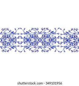 Vector floral watercolor texture pattern with flowers.Watercolor floral pattern.Blue flowers pattern.Seamless pattern can be used for wallpaper,pattern fills,web page background,surface textures