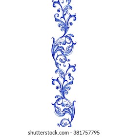 Vector floral watercolor texture pattern with flowers.Watercolor floral pattern.Blue flowers pattern.Seamless pattern can be used for wallpaper,pattern fills,web page background,surface textures